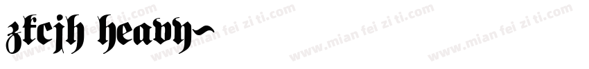 zkcjh heavy字体转换